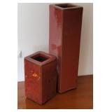 2 Contemporary Pottery Vases