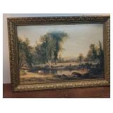 Large beautiful frame / cows sofa print - coming