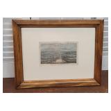Hand colored wood engraving -  Ithaca eastern