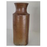 Antique brown salt glaze inkwell bottle - small