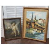 2 prints - Zurich & boy with bunny