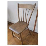 Early plank seat chair