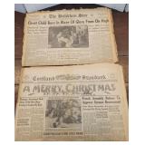 2 Cortland Christmas edition newspapers Dec