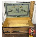 Wooden Cheroots cigar box with Black Americana