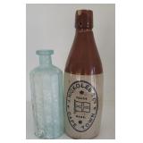 Early bottle & Cape Town stoneware bottle