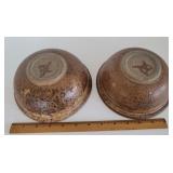 Pair Kingsbury Ithaca studio pottery bowls