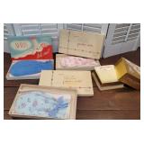 original boxes Vintage dusting powder mitts