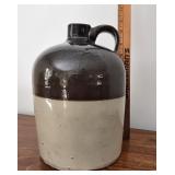 Brown and white jug