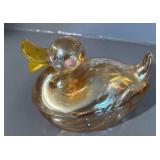 Vtg iridescent Marigold  Jeannette Carnival Glass