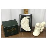 3 Snowbabies ornaments- Walrus, moon, drummer