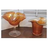 2 Pcs Marigold Glass
