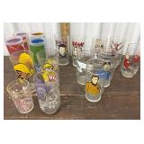 Vintage glasses - Popeye, Star Trek, 1964 Worlds