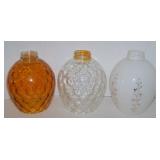 3 Mid Century Tension Pole Lamp Threaded Glass
