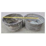 2 Galvanized Wash Tubs
