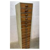 15 Drawer Parts Cabinet 14x17x61