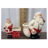 Christmas Vintage Santa planters