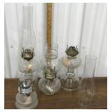 Oil lamps & chimney