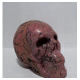 Rhodonite Stone 4" Pink & Black Hand Carved
