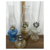 4 Oil Lamps *contains Liquid, Shipping