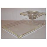 Mid Century Lucite Acrylic Chip & Dip Designer