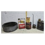 Oil cans, oil drain, etc no shipping