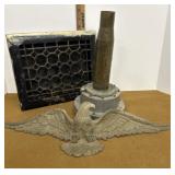Trench art. Eagle. Old Register cover.