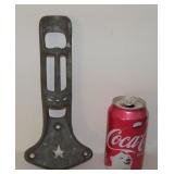 Antique STAR Cast Iron Flag Holder1 1/4" Wall