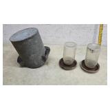 Chicken water and feeder