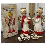 2 Electrified Ceramic Angels 1 With Box