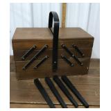 Very nice dovetail sewing box w/ attachable legs