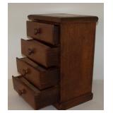 Vintage Folk Art Hand Made 4 Drawer Trinket Chest