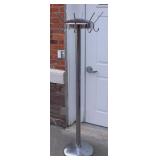 Mid Century Chrome Steel Industrial Coat Tree 66"