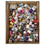 Box sewing thread spools and Petite sewing silk