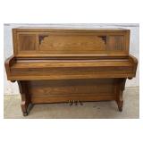 Everett oak piano very clean BRING HELP AND A