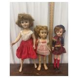 3 Vintage Dolls