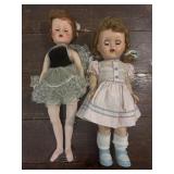 1 Ideal Vintage doll and a ballerina doll