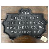 Marathon NY 1914 Good Roads Machinery Co.