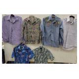 6 Vintage Button Up Shirts - Up Here To Be Large