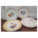 4 hand-painted plates incl Austria