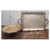 Large serving tray, cake stand / pedestal, &