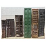 Pile of shutters different sizes