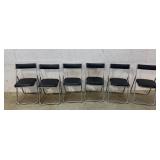 6 Fujiset Folding Chrome Chairs