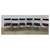 6 Fujiset Folding Chrome Chairs