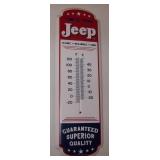 JEEP Embossed Metal Advertising Thermometer Sign