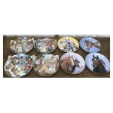 8 collector plates- Teady Bears & Horses