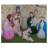 Vintage 7 Pcs. Empire Blow Mold Nativity