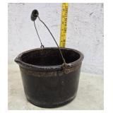 Brown crock with handle