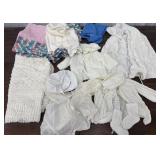 Knit child blankets, sweaters, hats and booties