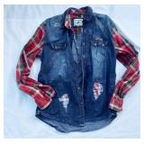 Winchester Plaid & Denim Shirt-XL