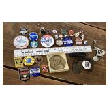 Vintage Pins, medallion & scale